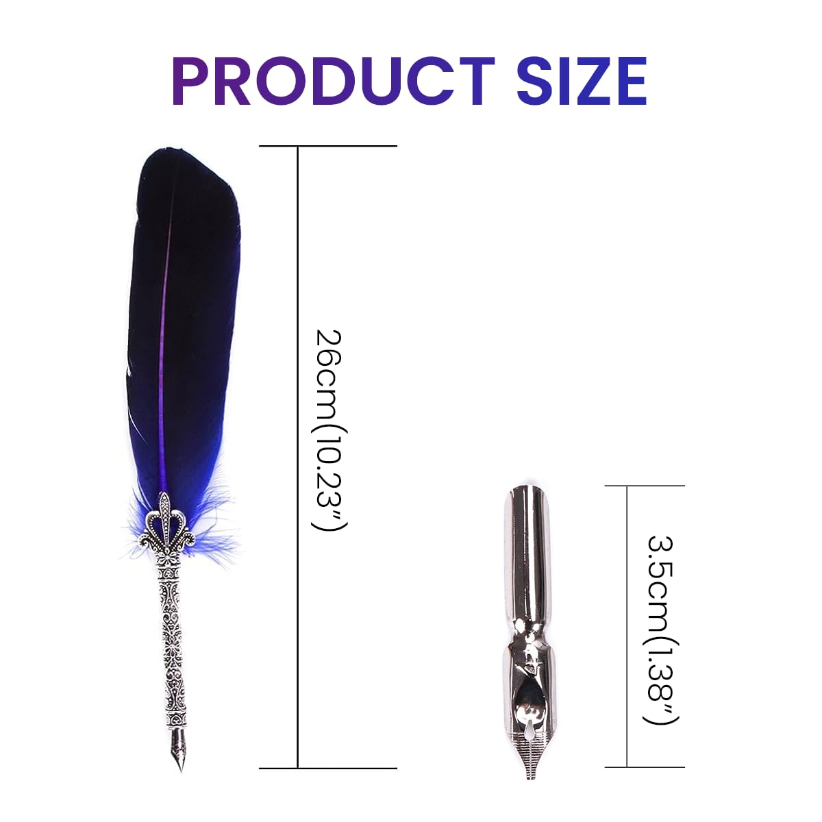 Climberty Antique Feather Calligraphy Pen Set -Writing Quill Ink Dip Pen with 5 Extra metal Nibs Gifts for Men(Blue) Climberty Antique Feather Calligraphy Pen Set -Writing Quill Ink Dip Pen with 5 Extra metal Nibs Gifts for Men(Blue)